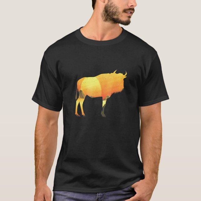 Häftig Gnu Säger Buffalo T Shirt (Framsida)