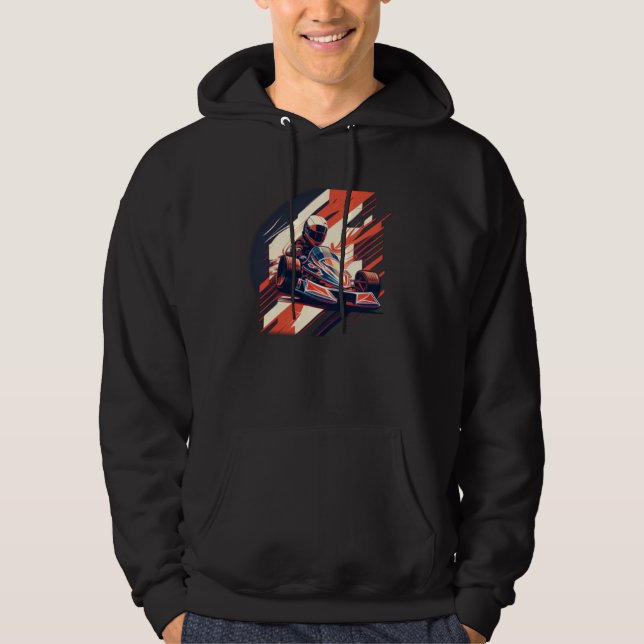 Häftig Go Kart Hoodie (Framsida)