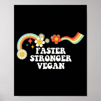 Häftig groovy-citat snabbare starkare vegansk kons poster