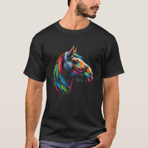 Häftig Häst Högtalare Musik Konst Jul Födelsedag T Shirt