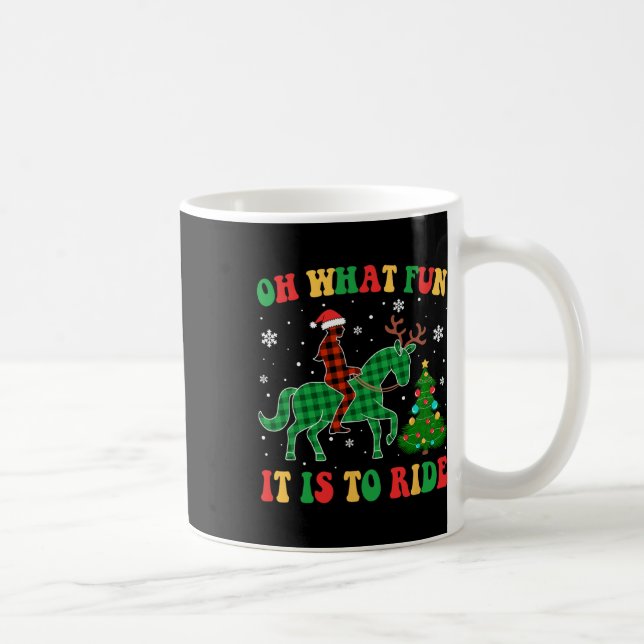 Häftig häst, vilken kul att rida i jul X Kaffemugg (Höger)