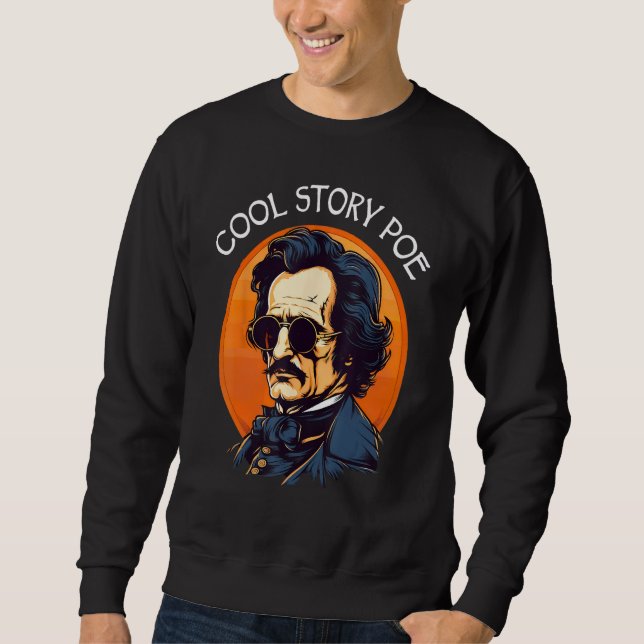 Häftig Historia Poe Edgar Allan Poe Lång Ärmad Tröja (Framsida)