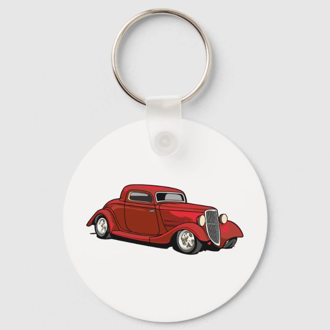 Häftig Hot Rod Nyckelring (Framsida)