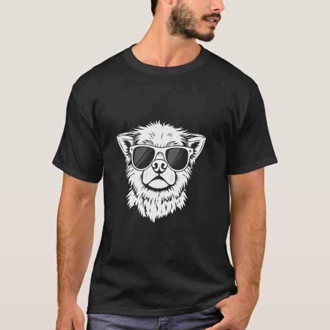 Häftig Hund T Shirt (Framsida)