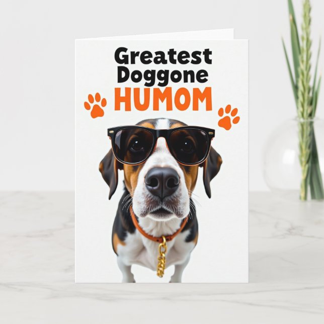 Häftig hundmamma bästa kortet kort (Framsida)