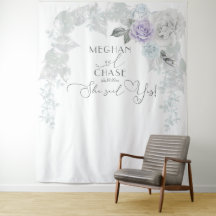 Häftig isblå syren- och vit rosenbåge