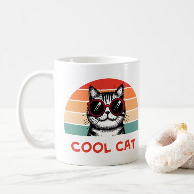 Häftig katt 2 kaffemugg (Med munk)