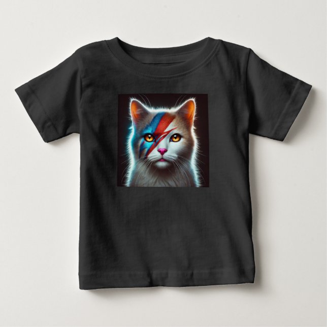 Häftig katt baby t-shirt! t shirt (Framsida)