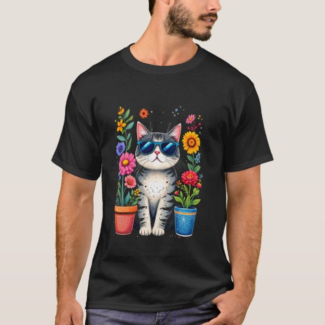 Häftig Katt T Shirt (Framsida)