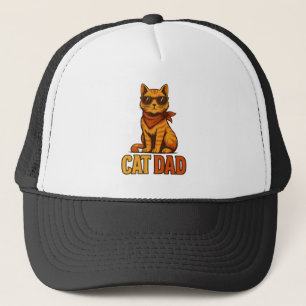 Häftig kattpappa i vintage-stil keps