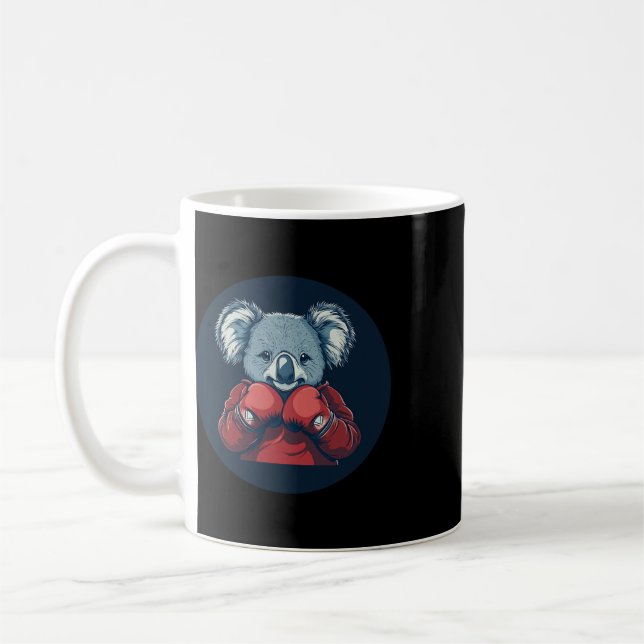 Häftig Koala Björn Boxare För En Knockout Vibe  Kaffemugg (Vänster)