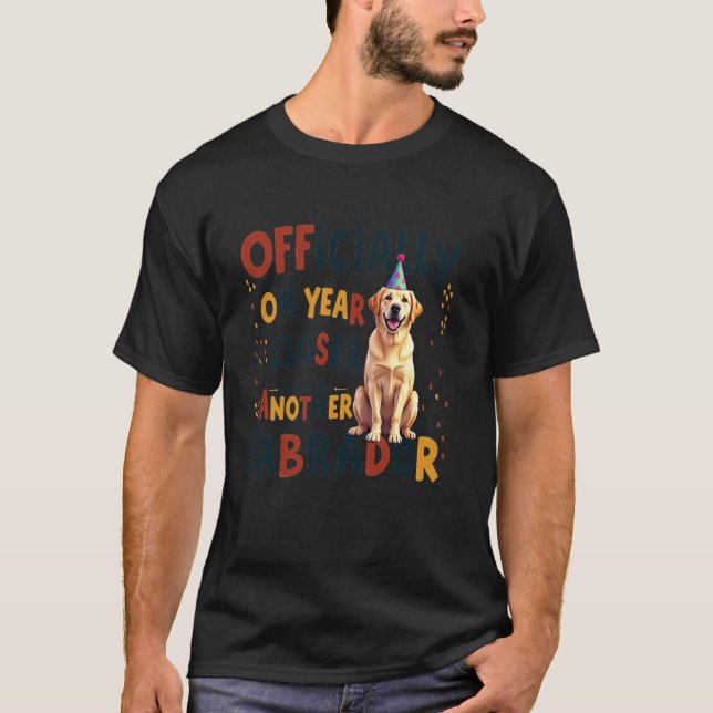 Häftig Labrador Födelsedag Hund T Shirt (Framsida)