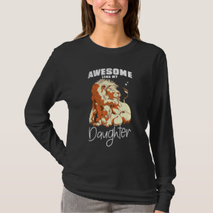Häftig Liksom Min Dotter Lejon Pappa Lejon Dotte T Shirt