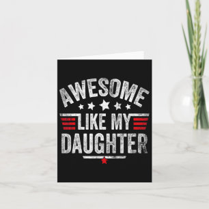 Häftig liksom min dotter Vintage rolig pappa fader Kort
