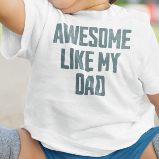 HAFTIG LIKT MIN PAPPA Roligt T Shirt