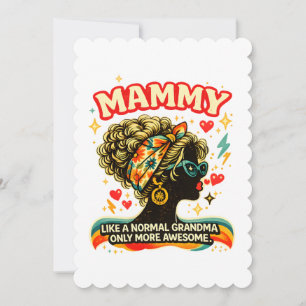 Häftig Mamma Retro Mormor Vintage Groovy Present Tack Kort