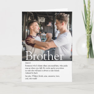 Häftig Modernt Foto Bästa Någonsin Bror Definition Kort