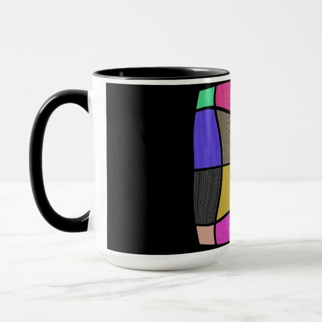 Häftig Mondrian-stil Modern Design Mugg (Vänster)