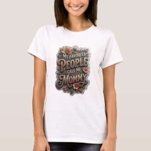 Häftig Orange MINA FAVORITPERSONER KALLAR MIG MAMM T Shirt