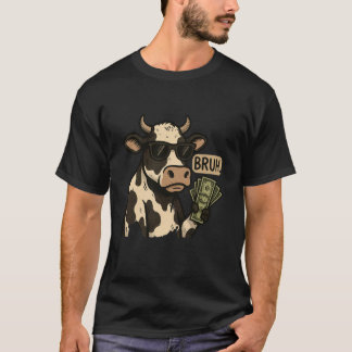 Häftig Pengar Ko Broder Solglasögon Rolig Djur C T Shirt