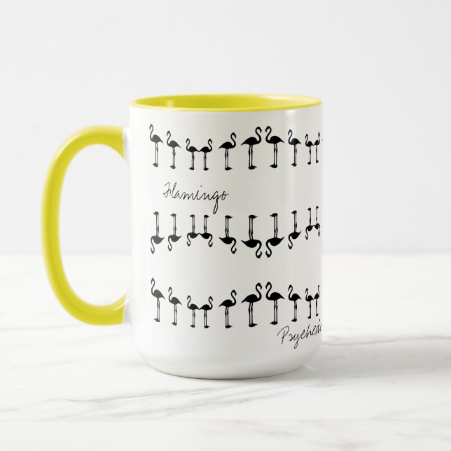 Häftig Psykedelisk Flamingo Kaffe / Te Mugg Kop (Vänster)