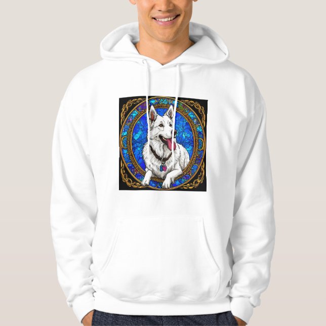 Häftig renrasig hund hoodie (Framsida)