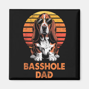 Häftig Retro Bet Hound Pappa Rolig Vintage Hundäga Magnet
