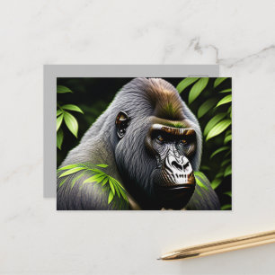 Häftig Silverrygg Gorilla - Djungelns Kung Vykort