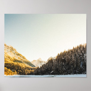 Häftig snöig höstdag poster