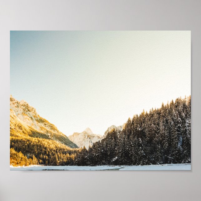 Häftig snöig höstdag poster (Framsidan)