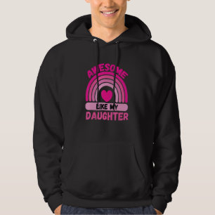 Häftig som min dotter Retro män Pappa rolig pappa Hoodie