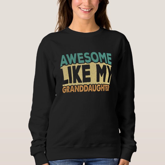 Häftig som min sondotter  Retro Vintage T Shirt (Framsida)