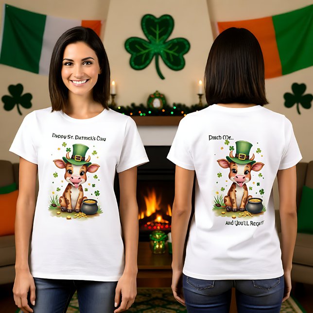 Häftig St. Patrick's Day, Toktur Lycklig T Shirt (Cool St. Patrick's Day, Udderly Lucky T-Shirt)