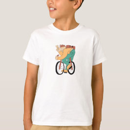 Häftig T-shirt med seriecyklist – Rollig illustrat