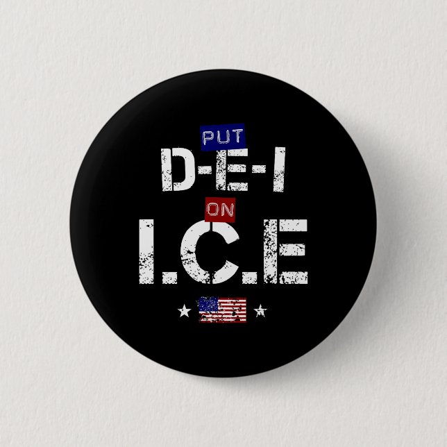 Häftig T-shirt som säger Put Dei On Ice - Pro Trum Knapp (Framsida)