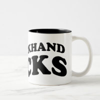 Häftig tennis-mugg: Min backhand är fantastisk