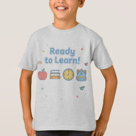 Häftig tillbaka-till-skolan svart pojkeshirt t shirt