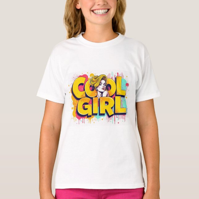 Häftig Tjej  T Shirt (Framsida)