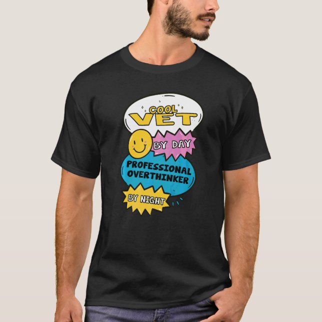 Häftig veterinär på dagen, professionell överanaly t shirt (Framsida)