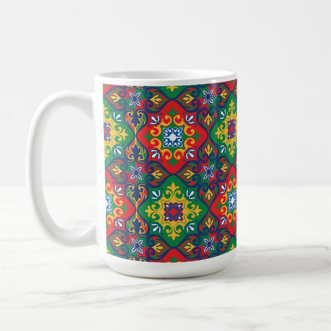 Häftiga 💚❤️💛 Azulejos torget Kaffemugg (Vänster)