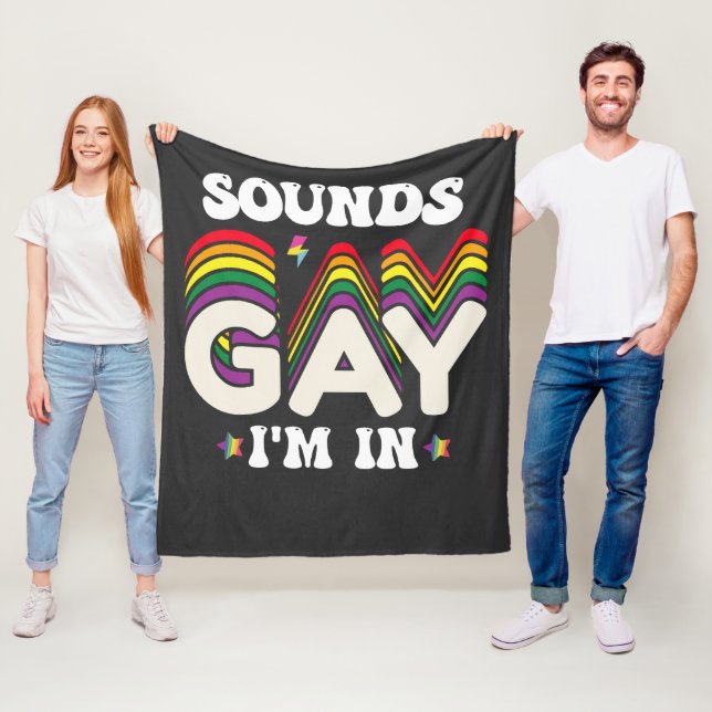Häftiga HBTQ-stolthetsljud Gay Im In Fleecefilt (På plats)