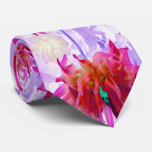 Häftiga röda och varma rosa kaktusdalier slips