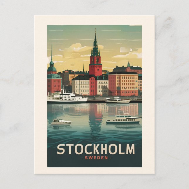 Häftiga Stockholmsutsikten vykort (Framsida)