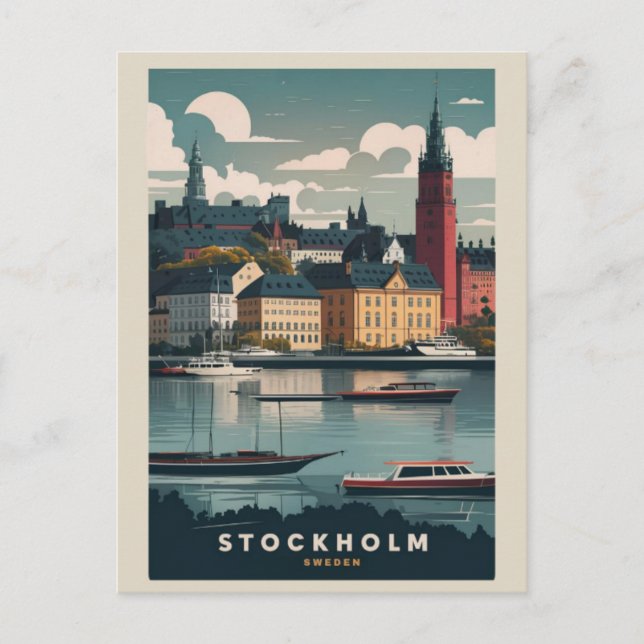 Häftiga Stockholmsutsikten Vykort (Framsida)