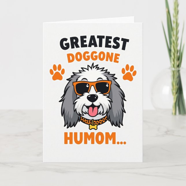 Häftigaste hundmamma-kort kort (Framsida)