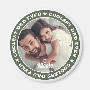 Häftigaste pappa någonsin Modern anpassad bild Magnet