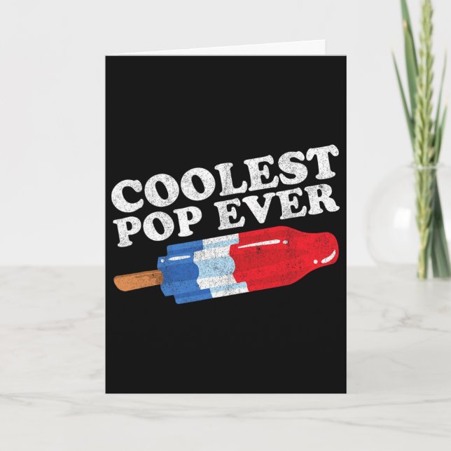 Häftigaste Popsicle Någon Sinade Rolig Retro Fader Kort (Framsida)