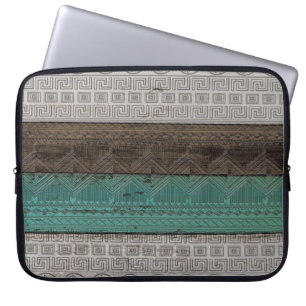 Häftigt coolt trendigt aztekiskt geometriskt mönst laptop sleeve