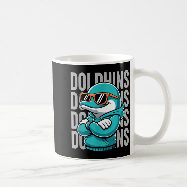 Häftigt delfinpresent För män kvinnor pojkar flick Kaffemugg (Höger)