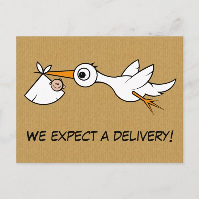 Häftigt förväntan graviditet vykort (Framsida)